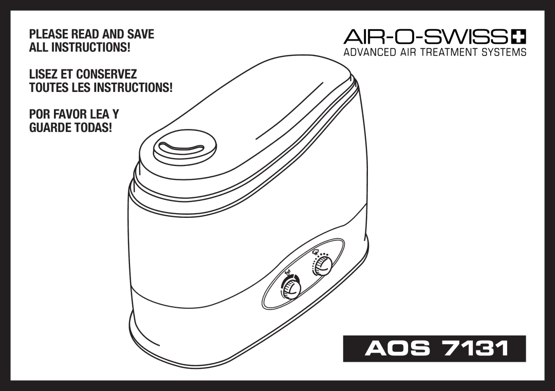 Air-O-Swiss AOS 7131 manual AOS 7131 